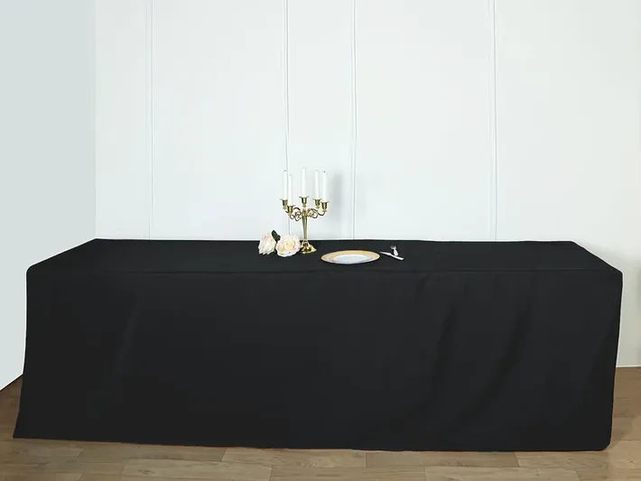 6' Black Tablecloth Fitted rental in Fort Smith Arkansas
