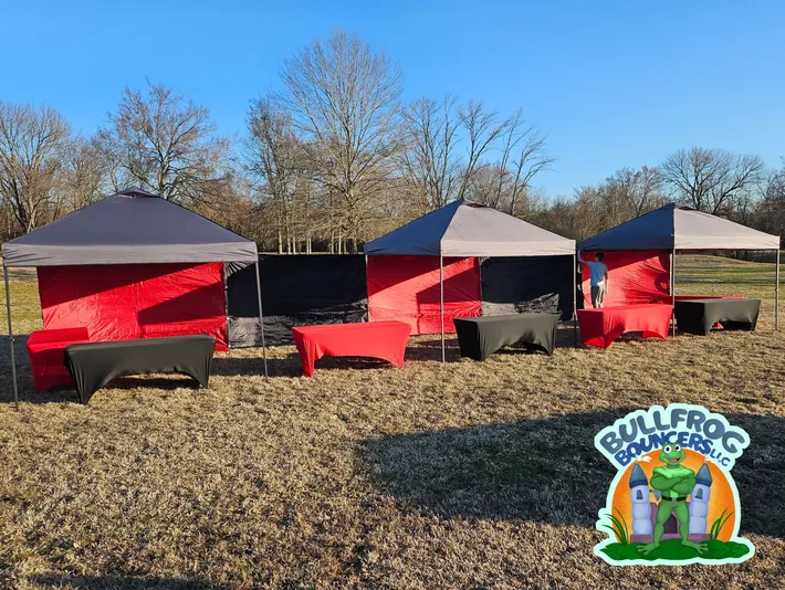 Carnival games setup at outdoor event